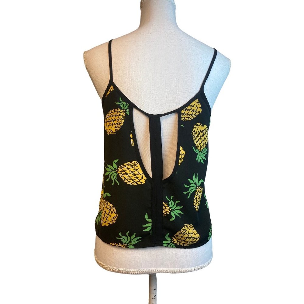 Funky Soul Pineapple Tank top Spaghetti Strap Open Back Small - Picture 3 of 6